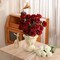 24pcs Artificial Burgundy Roses – Realistic Silk Flowers with Long Stems for Wedding, Bridal Bouquet, Party, Table Centerpiece, Home & Event Decor